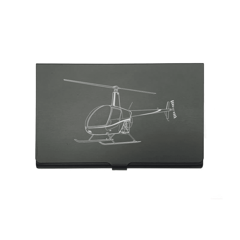 Robinson R22 Helicopter Business Credit Card Holder | Giftware Engraved