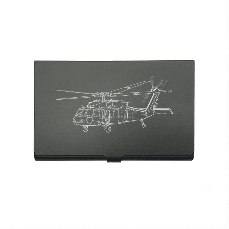 UH60 Blackhawk Helicopter Business Credit Card Holder | Giftware Engraved