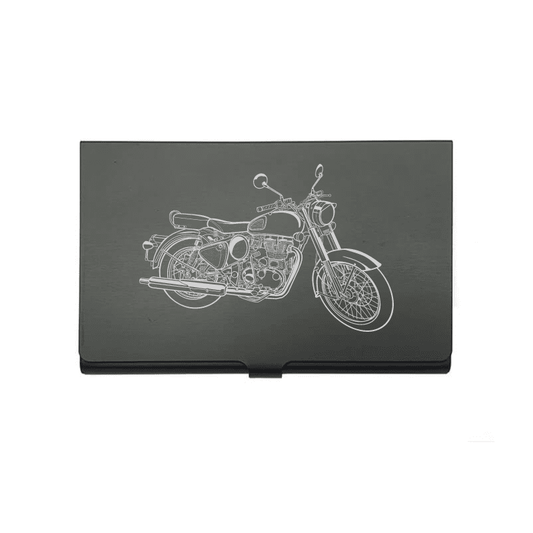 RE Classic 500 Motorcycle Business Credit Card Holder | Giftware Engraved