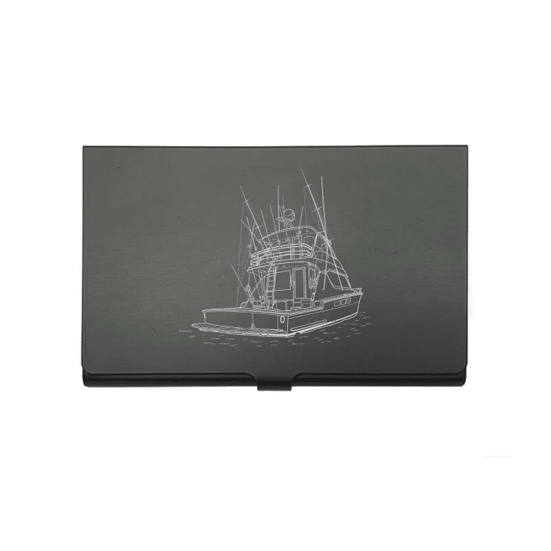 Fishing Yacht Business Credit Card Holder | Giftware Engraved