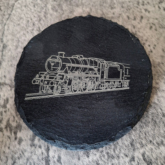 Engraved Drinks Coasters – Steam Train Locomotive Design Range