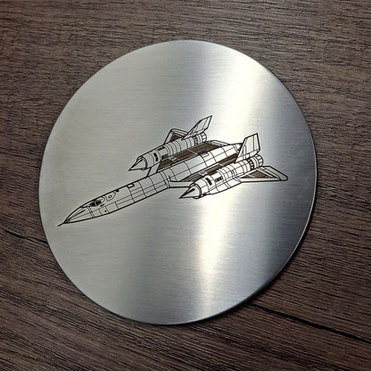Engraved Drinks Coasters – Lockheed SR71 Blackbird Aircraft Design Range
