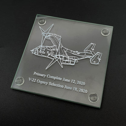 V22 Osprey Aircraft Coaster with personalised Engraving | Giftware Engraved