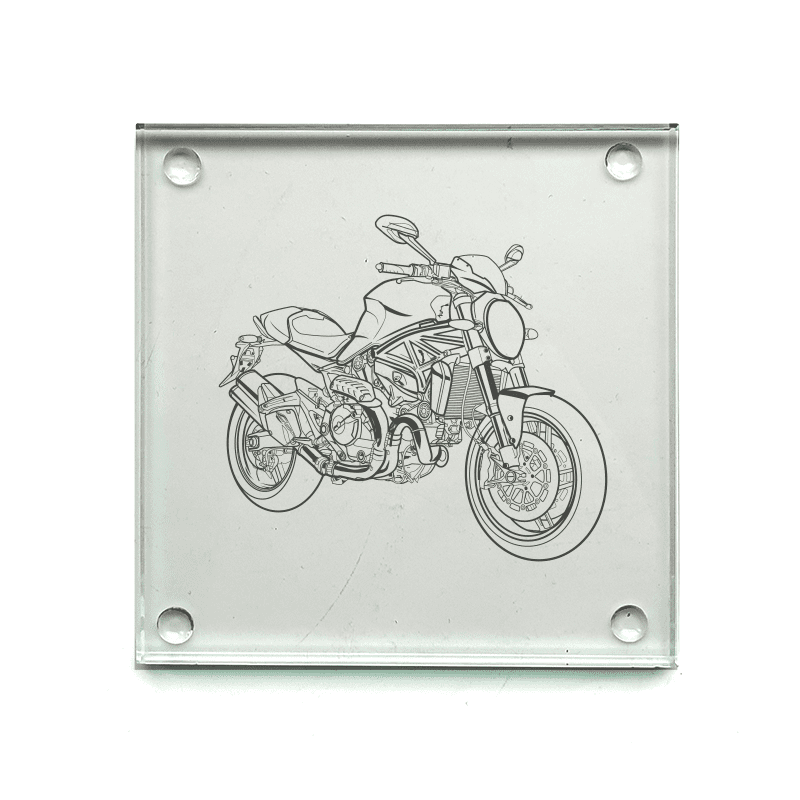 DUC Monster Motorcycle Drinks Coaster | Giftware Engraved