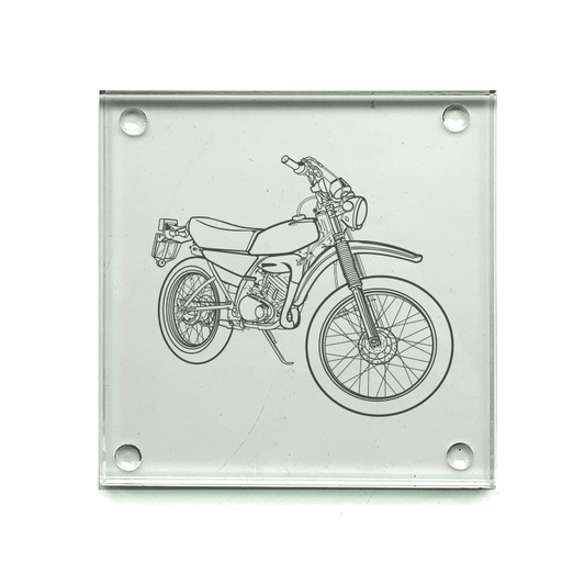 YAM DT125 Motorcycle Drinks Coaster | Giftware Engraved