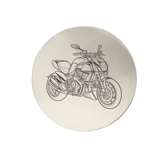 DUC Diavel Motorcycle Drinks Coaster | Giftware Engraved