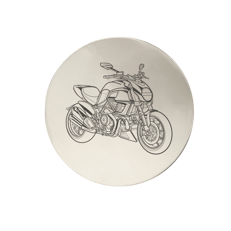 DUC Diavel Motorcycle Drinks Coaster | Giftware Engraved