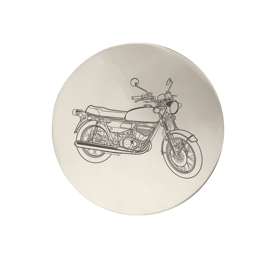 SUZ GT250 Motorcycle Drinks Coaster | Giftware Engraved