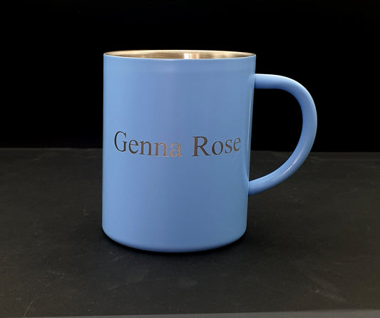 Personalised Blue Thermal Camping Mug - 400ml | Giftware Engraved