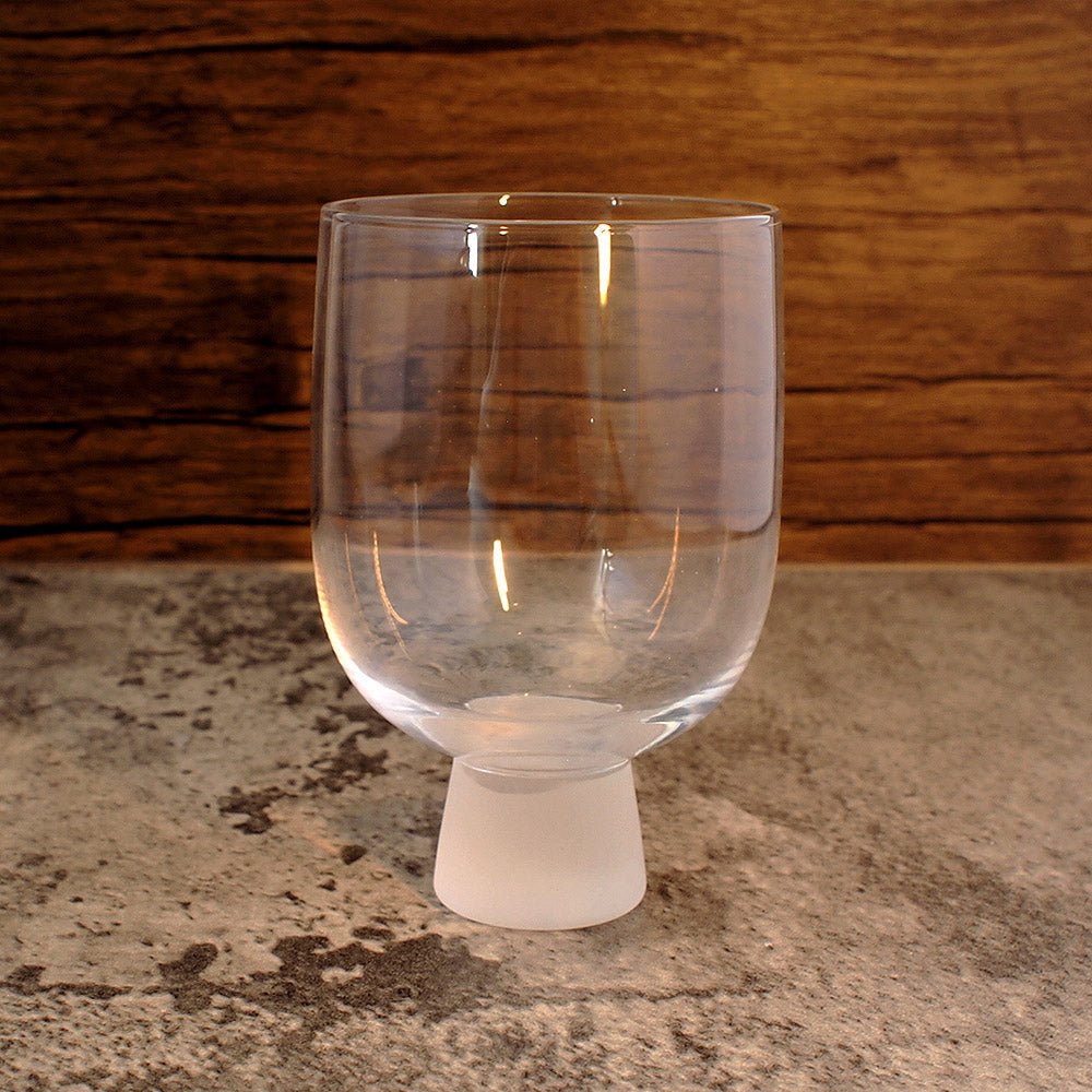 Anton studios designer glass tumbler with frosted nub base