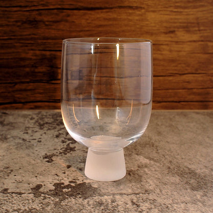 Anton studios designer glass tumbler with frosted nub base