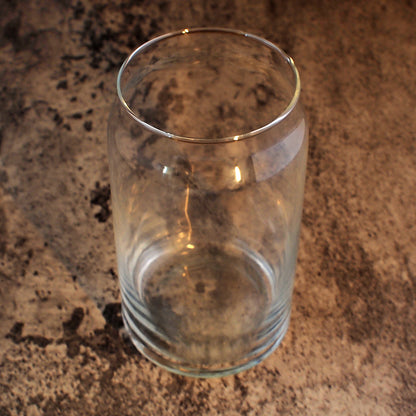 close up image of a coke can style tumbler glass