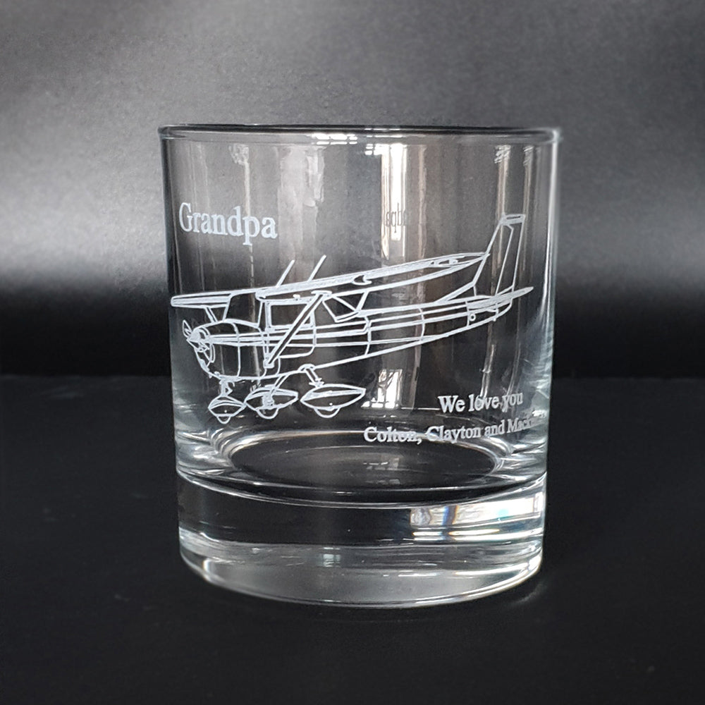 A Cessna 152 aircraft engraved on a classic tumbler to grandpa.