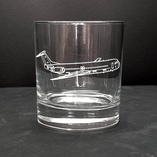 Fokker 100 aircraft engraved on Plain Tumbler Glass