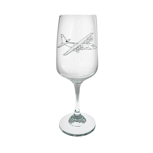 C130 Hercules Aircraft Wine Glass Selection | Giftware Engraved