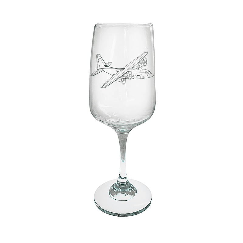 C130 Hercules Aircraft Wine Glass Selection | Giftware Engraved