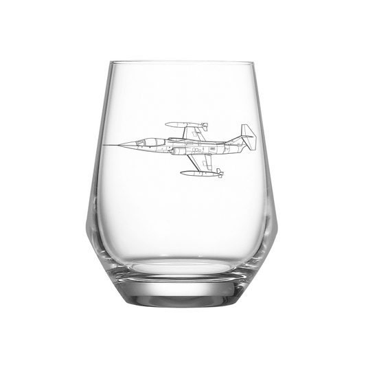 Lockheed F104 Starfighter Aircraft Wine Glass Selection | Giftware Engraved