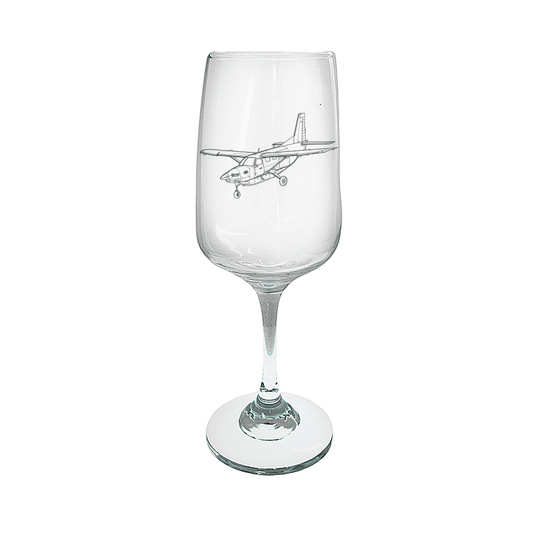 Quest Daher Kodiak Aircraft Wine Glass Selection | Giftware Engraved