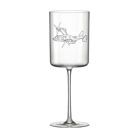 V22 Osprey Aircraft Wine Glass Selection | Giftware Engraved
