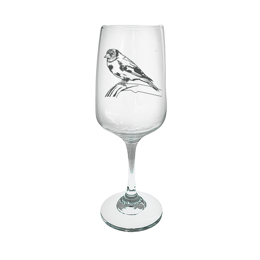 Goldfinch Bird Wine Glass Selection | Giftware Engraved