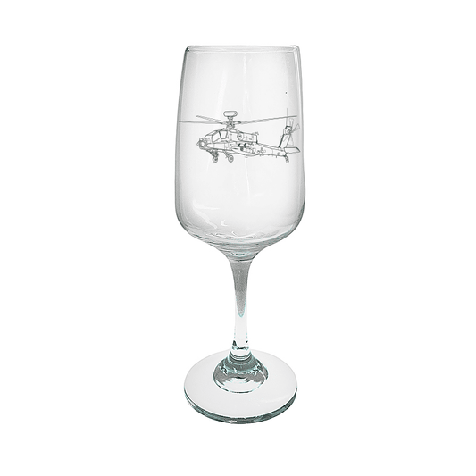 Apache Helicopter Wine Glass Selection | Giftware Engraved