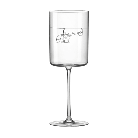 Robinson R44 Helicopter Wine Glass Selection | Giftware Engraved