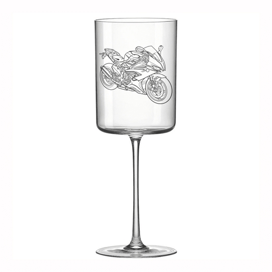 BM S1000RR Motorcycle  Wine Glass Selection | Giftware Engraved