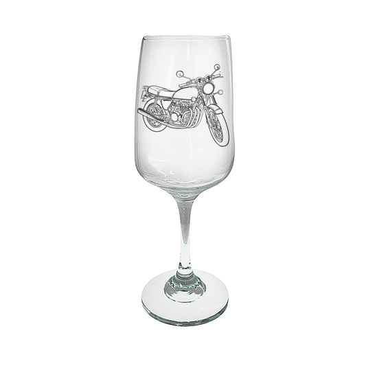 HON CB550 Motorcycle Wine Glass | Giftware Engraved
