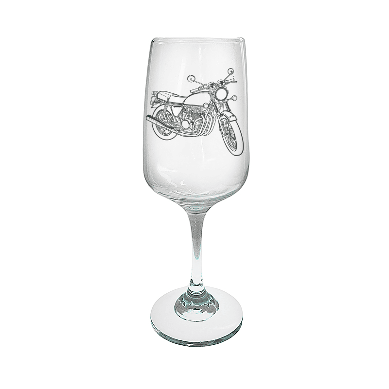 HON CB550 Motorcycle Wine Glass | Giftware Engraved