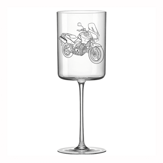 SUZ V-Strom 650 Motorcycle Wine Glass Selection | Giftware Engraved