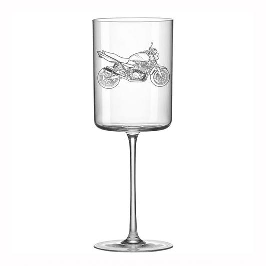 SUZ GSX Motorcycle Wine Glass | Giftware Engraved