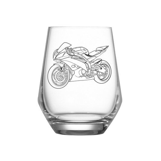 YAM R6 Motorcycle Wine Glass | Giftware Engraved