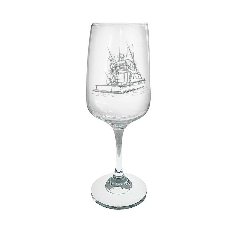 Fishing Yacht Wine Glass Selection | Giftware Engraved