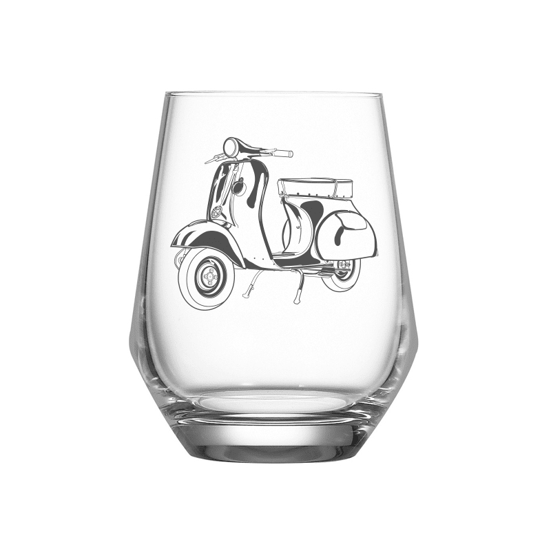 Vespa Scooter Wine Glass Selection | Giftware Engraved
