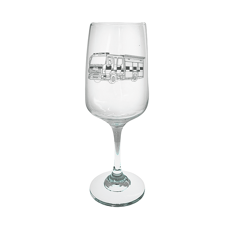 Fire Truck Wine Glass Selection | Giftware Engraved