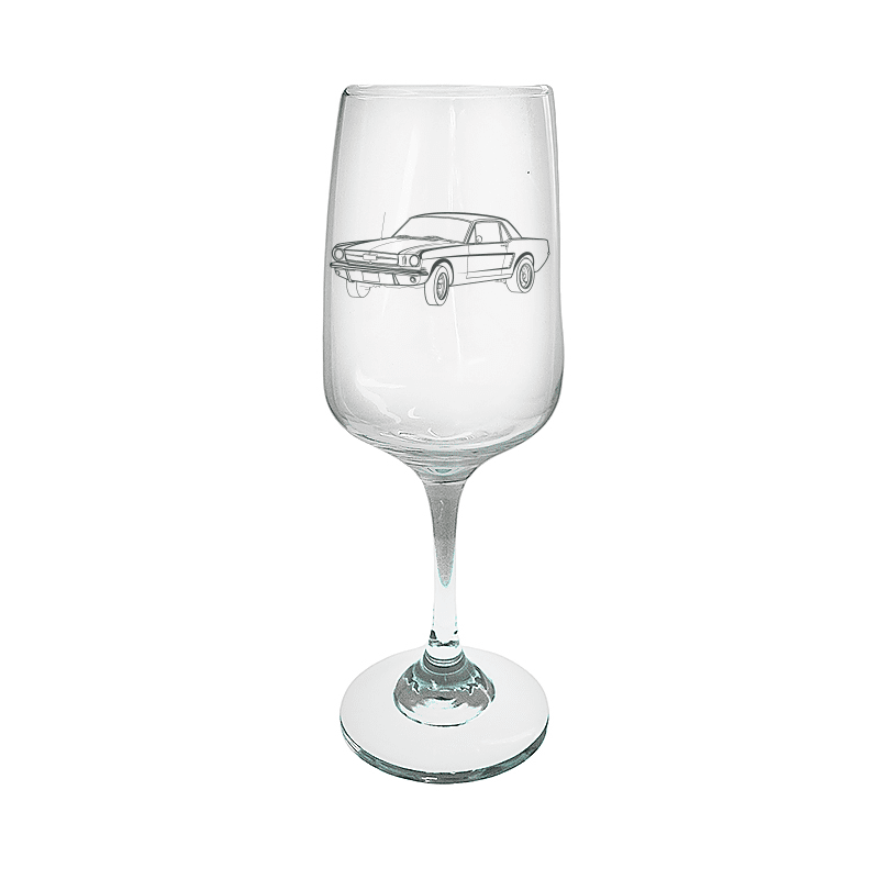 Ford Mustang 65 Coupe Wine Glass Selection | Giftware Engraved