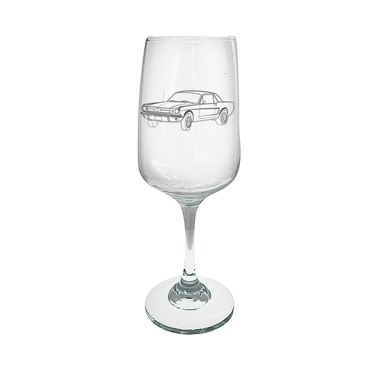 Ford Mustang 65 Coupe Wine Glass Selection | Giftware Engraved