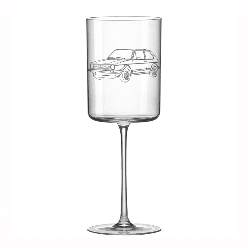 VW Golf Mk 1 Wine Glass Selection | Giftware Engraved