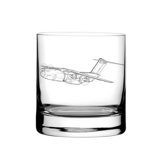 Illustration of Airbus Atlas Aircraft Tumbler Glass | Giftware Engraved