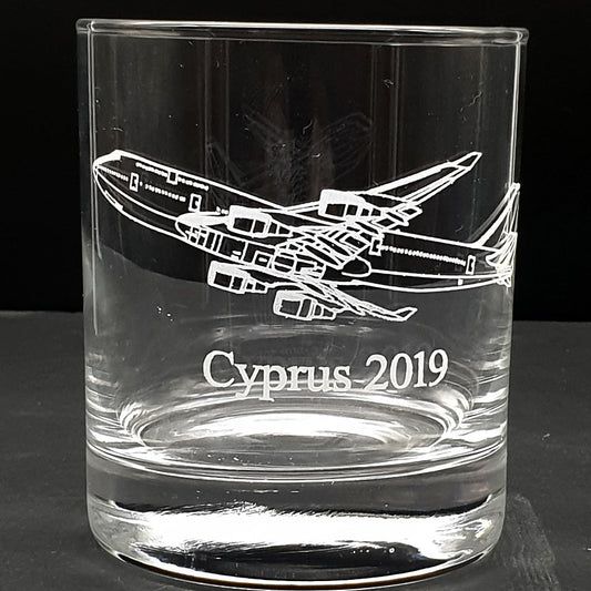 Boeing 747 Aircraft Tumbler Glass | Giftware Engraved