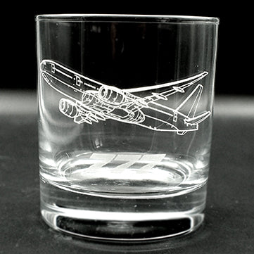 Boeing 777 Aircraft Tumbler Glass | Giftware Engraved