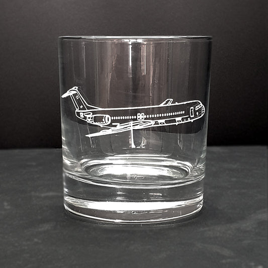 Fokker 100 Aircraft Tumbler Glass | Giftware Engraved