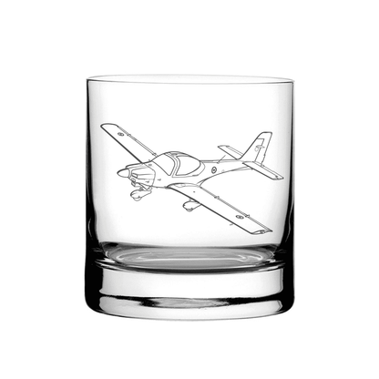 Illustration of Grob G115 Tutor Aircraft Tumbler Glass | Giftware Engraved