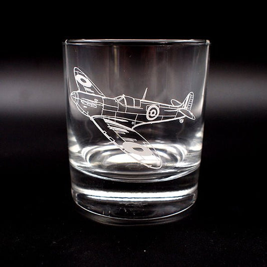 Supermarine Spitfire Aircraft Tumbler Glass | Giftware Engraved
