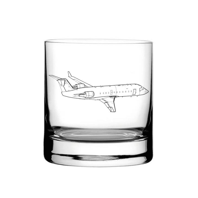 Bombadier CRJ Jet Aircraft Tumbler Glass | Giftware Engraved