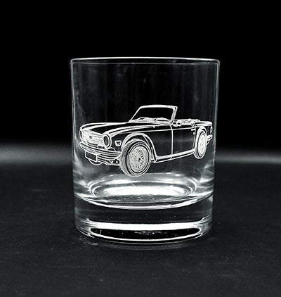 Tri TR6 Classic Car Engraved on Everyday tumbler Glass | Giftware Engraved