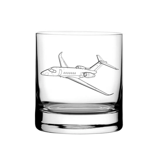 Illustration of Cessna 560 Aircraft Tumbler Glass | Giftware Engraved