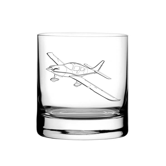 Illustration of Cessna Columbia 350 Aircraft Tumbler Glass | Giftware Engraved