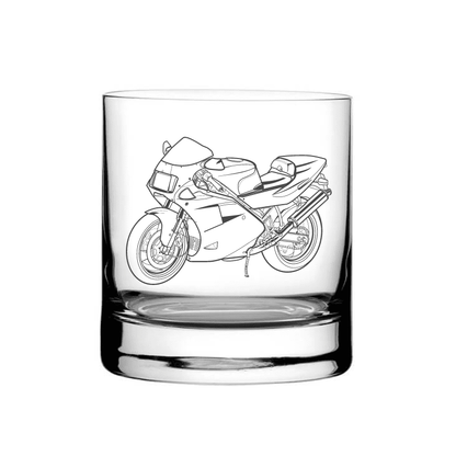 Illustration of Ducati 888 Motorcycle Motorcycle Tumbler Glass | Giftware Engraved