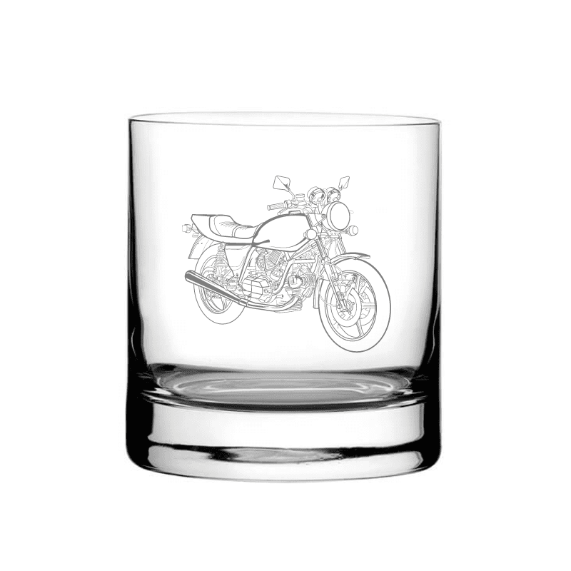 Illustration of Ducati 900SD Motorcycle Tumbler Glass | Giftware Engraved